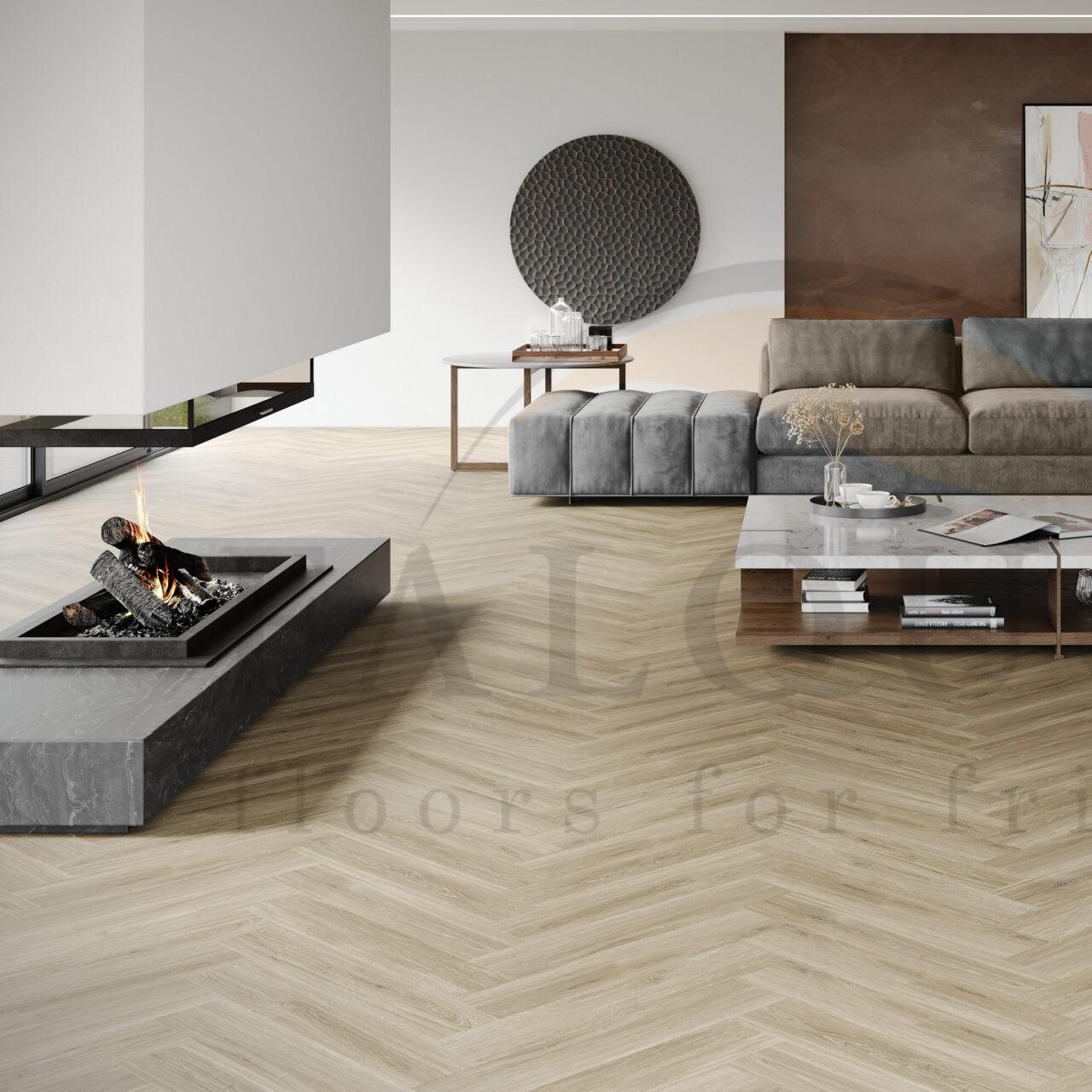 Кварцвинил The Floor Herringbone P6002 York Oak HB